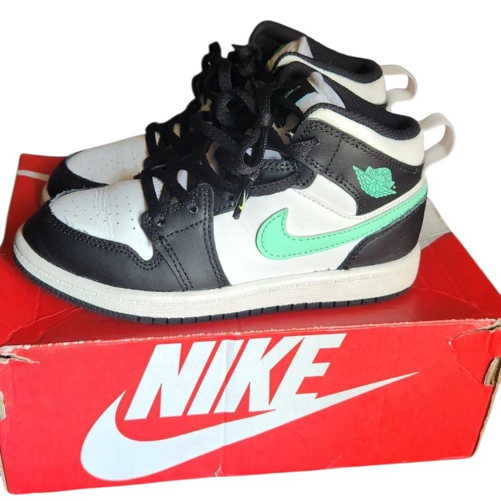 Jordan Kids' Mid-Top Sneakers - Black, White & Mint